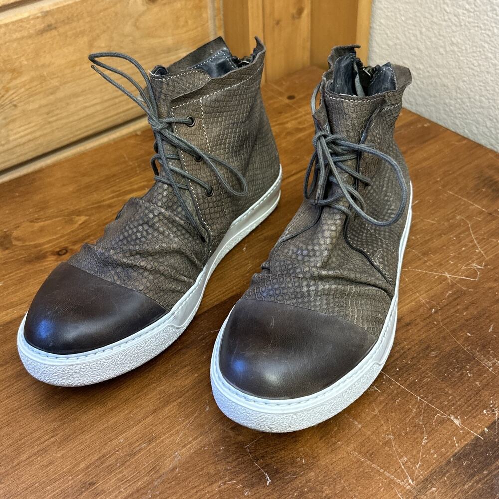 Shoto Women's 7.5 Brown Suede Leather‎ High Top Sneaker Shoe City Grunge Chic